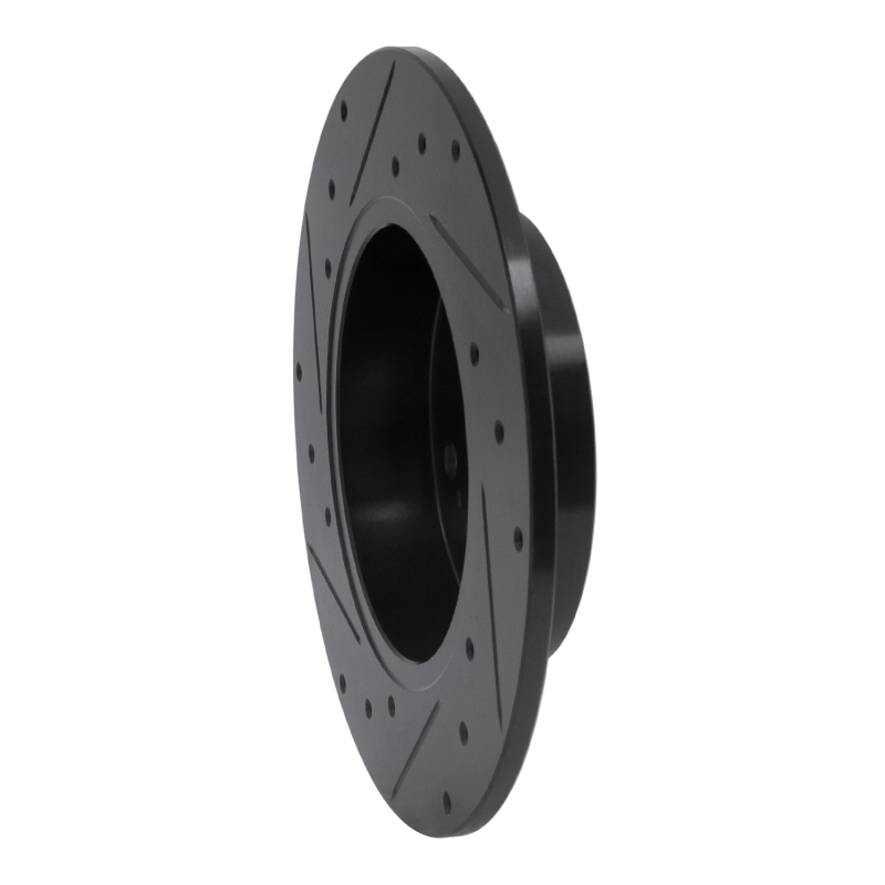 Infiniti I30 Brake Rotor (1) - Rear Right - R1 Concepts - Drilled & Slotted - Black - `94-`04